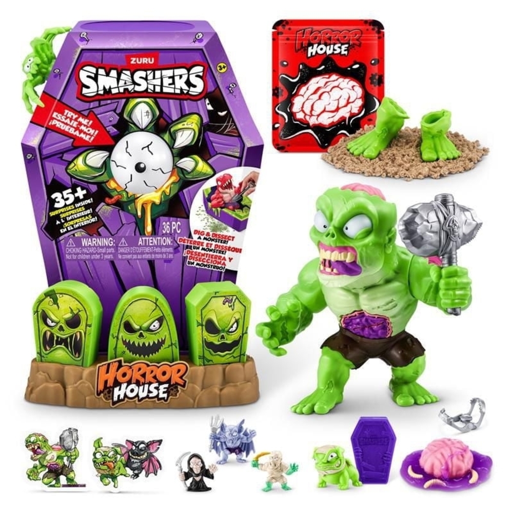Smashers Mega Horror House by ZURU, Interactive Toy, Collectable Toy for Kids